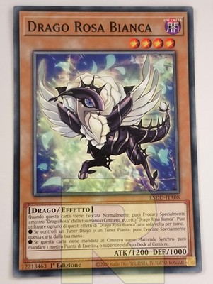 3x Weißer Rosa Drache / White Rose Dragon  Common  L5DD-ITA08  1.Auflage Italienisch