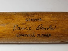 34" 1960s Ernie Banks Baseball Bat Louisville Slugger Hillerich & Bradsby 125