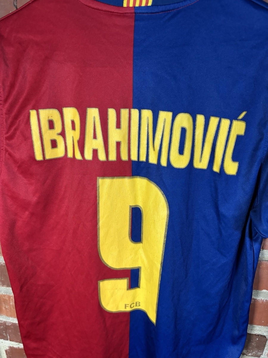 FCB Barcelona Official Brand Zlatan Ibrahimovic 9 Shirt 09-11