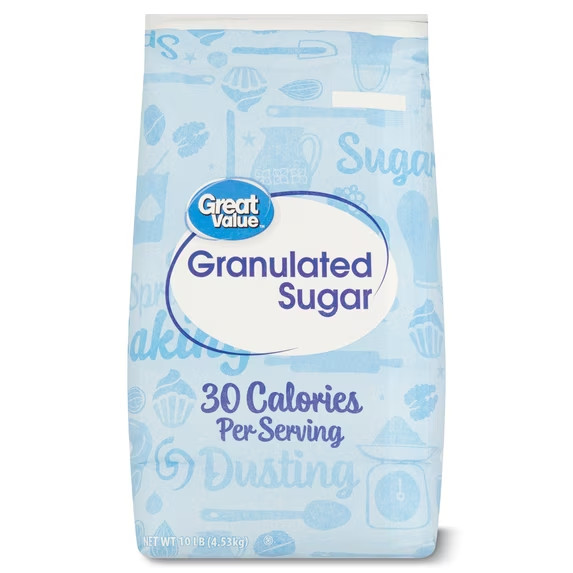 Great Value Pure Granulated Sugar, 10lb free & fast delivery New