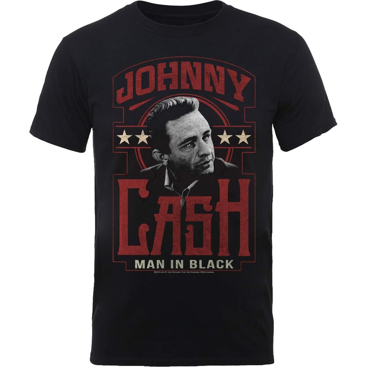 Medium Black Johnny Cash Man In Black Men's T-shirt.