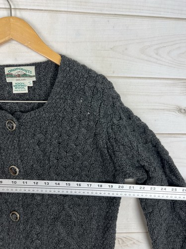 Aran Crafts Pullover Damen Small Irish Cable Knit Cardigan Merinowolle Irland - Bild 4 von 6