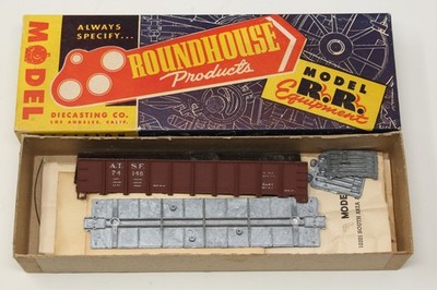 HO Scale Roundhouse 40' Gondola Santa Fe ATSF 74146 Red Metal Kit