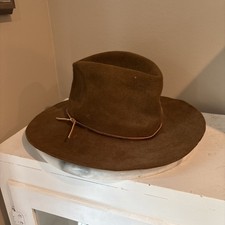 Vintage Stetson Western Cowboy Hat Brown 3x Beaver Trails End Des Moines Iowa