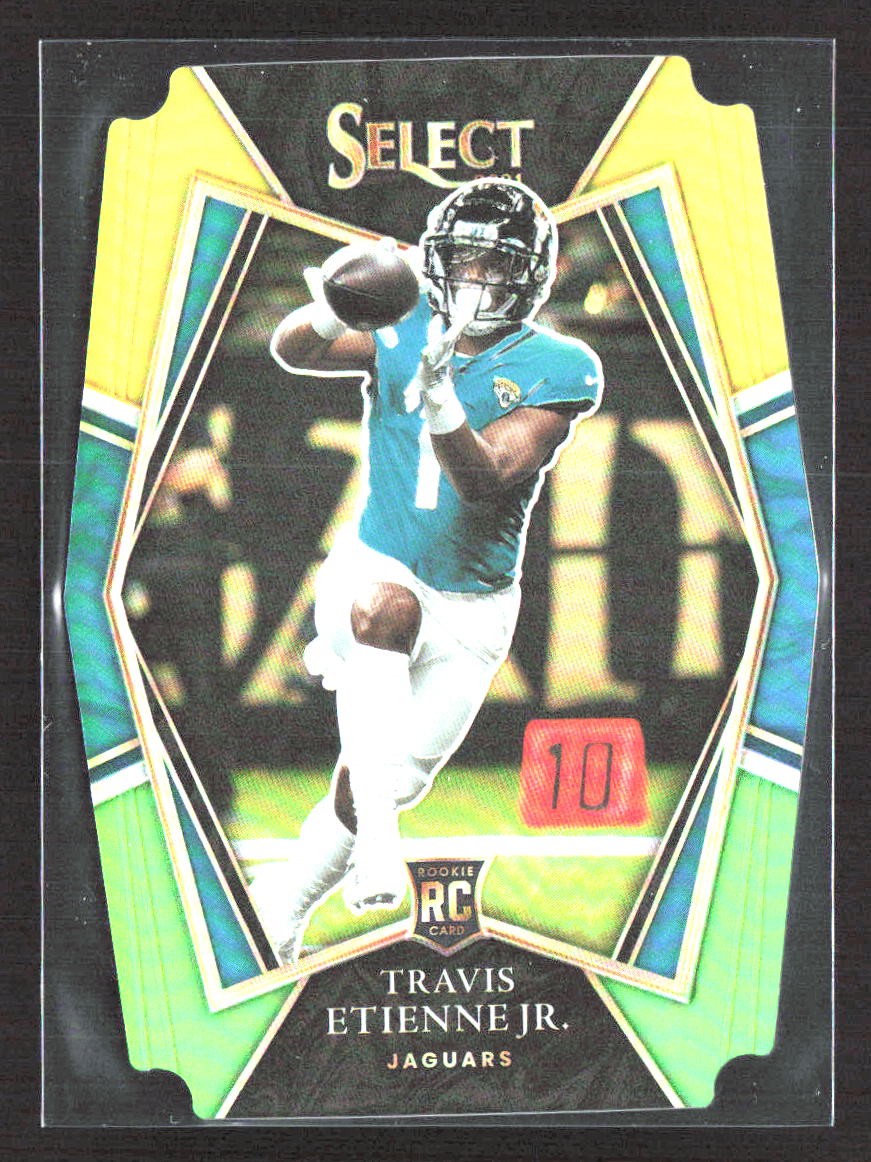 2021 Select Travis Etienne Jr #154 RC Yellow Green Prizm Die Cut Jaguars