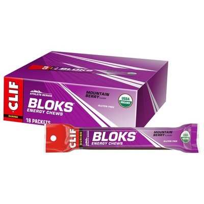 CLIF BLOKS  Mountain Berry Flavor  Energy Chews  NonGMO  Plant Based  Fast Fu...