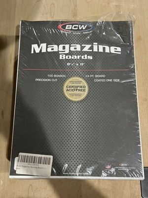 Opened Pack of BCW Magazine Size ACID FREE Backing Boards