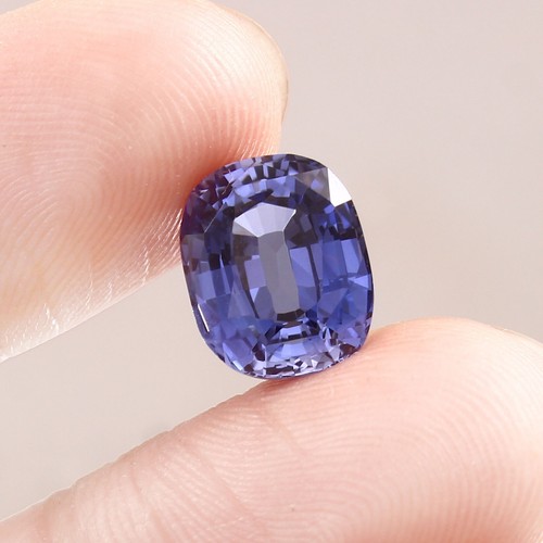 Saphir Cachemire Naturel Bleu Pastel Coussin 11x11 Mm - Pierre Précieuse Taille Excellente, Inde