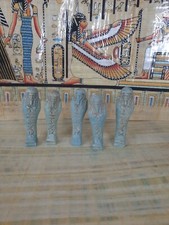 RARE ANTIQUE ANCIENT EGYPTIAN 5 Ushabti Tomb Kings Work as Servant Minions