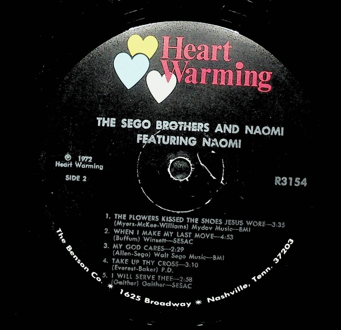 1972 Sego Brothers Featuring Naomi Christian Gospel Vinyl LP Record