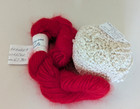 Luxury Duo: 100% Silk Boucle Worsted 2 oz/165 yd & 100% Angora Worsted 87 yd Sm