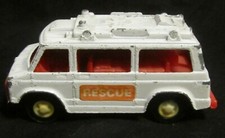 Vintage Tootsie Toy 4" White “Rescue Van” Ambulance Vehicle Made In USA