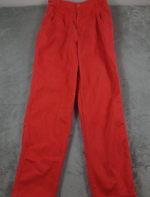 Vintage Wrangler Jeans WOmens 17 Red High Rise Rodeo Bareback Cowgirl Western