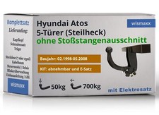 ANHÄNGERKUPPLUNG abnehmbar für Hyundai Atos 98-08 +13pol E-Satz ABE