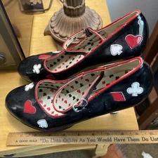 Pleaser Funtasma Contessa Alice in wonderland Court Shoes Dress Hearts Size 7