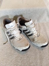 Adidas Mujer Blanco Malla Tenis Zapatos (Tacón Copa Desgaste), Talla: 10 Pre-Propio JJ33+11