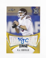 2021 Leaf Draft Autographs Gold K.J. Costello RC Auto Saints Bulldogs Stars