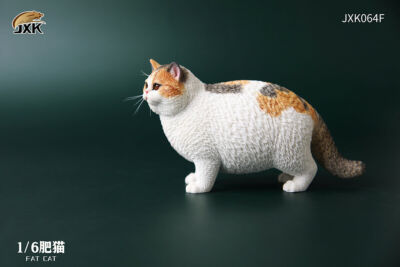 JXK 1/6th Fat Cat Figure Cute Pet Animal Model Collector Decor