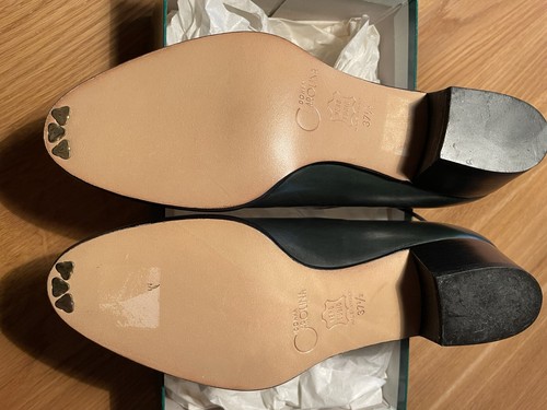 Donna Carolina Made in Italy Gr. 37,5 Dunkel-Grün Volleder Schnürschuh 4cm Abs. - Bild 5 von 6