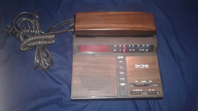 RARE VINTAGE Ken-Tech Digital Clock Radio/ ALARM w/ Phone MODEL MODEL RP-2750A