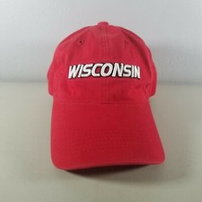 Wisconsin Badgers Hat Snapback UW Red White University of Wisconsin OS 