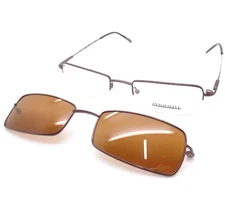 Revolution Innovative Frames w Clip Ons imf 446 50 Espresso Grey New Authentic