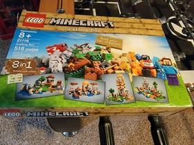 Lego Minecraft sets 21116, 21160, 21162 and 21140