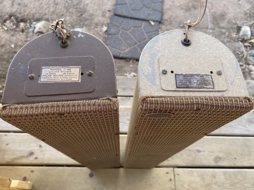 1950S Pair Atlas Sound C-46 Column Speaker Columair