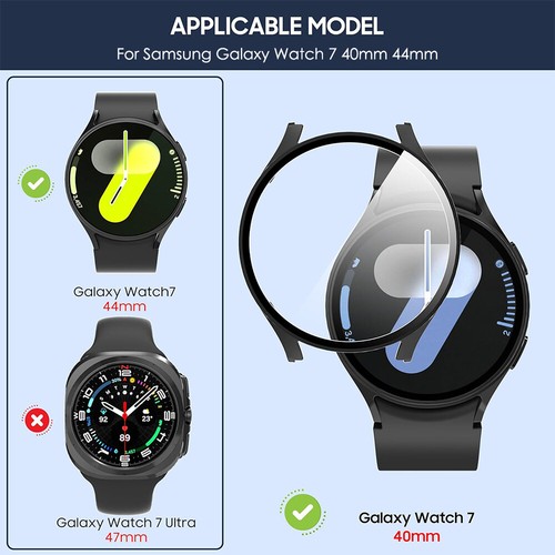 Fr Samsung Galaxy Watch 7 40/44mm PC Hard Bumper Tempered Glass Screen Protector - 第 2/11 張圖片
