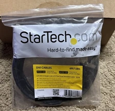 StarTech 6’ DVI-D Single Link LCD M-M DVI Cable 6ft 1.8m
