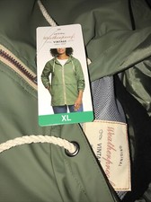 Weatherproof Vintage Women Hooded Rain Jacket Slicker