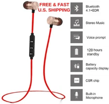 WIRELESS EARBUDS Bluetooth 4.1+EDR Hands Free Headset Microphone 2020 CSR CHIP