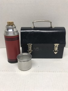 tin lunch box with thermos