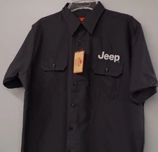 JEEP Embroidered Mens Red Kap® SY60 Short Sleeve Solid Ripstop Shirt S-3XL New