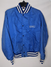 Vintage Blue MVP Corp Made In USA Size Large Bomber Jacket