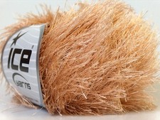 Beige Eyelash Yarn 22750 Ice Fun Fur 50 gram 70 yards