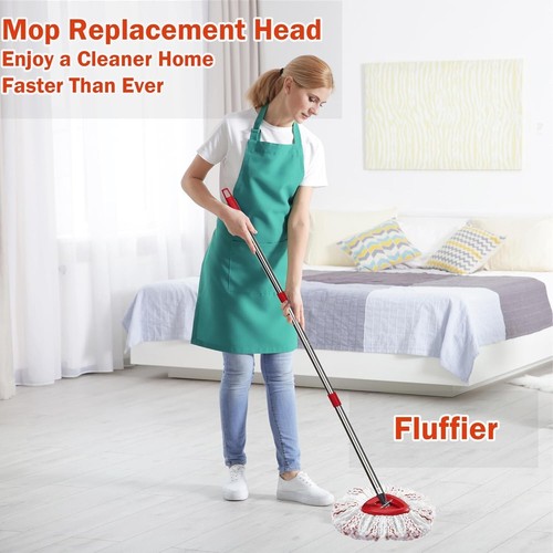Eco-Friendly Spin Mop Heads - 40% More Cleaning Power, Machine Washable Duo - Picture 8 of 8