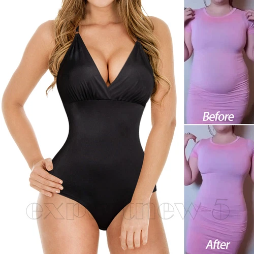 Women's Seamless Full Body Shapewear Bodysuit Tummy Control Slimming Body Shaper - Picture 5 of 50
