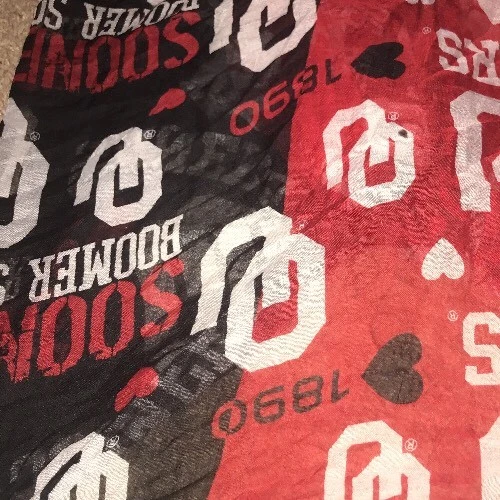 Oklahoma university Sooners женщин OU печать Infinity шарф NCAA красный черный новый с Ярлыками - Изображение 2 из 3
