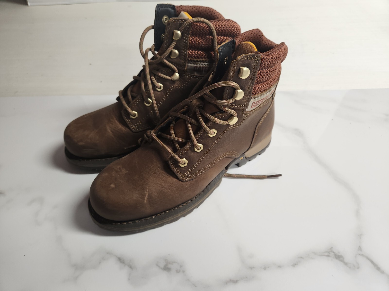 CAT Caterpillar P91573 Women's Paisley 6" Steel Toe Pyramid Work Boots Shoe 8.0