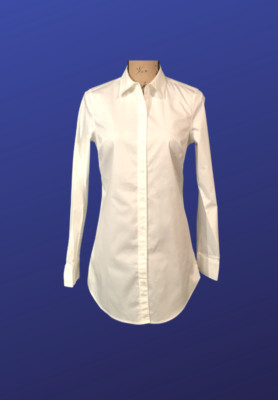 THE LIMITED Long Sleeve Boyfriend Shirt Blouse, OFF WHITE, Women s Size S, NWT