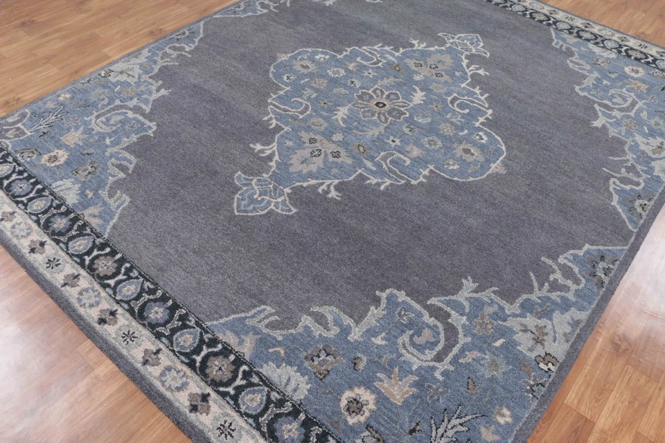 Bryson Indigo Handmade Tufted Oriental 100% Woolen Area Rugs & carpet - Image 4 of 4