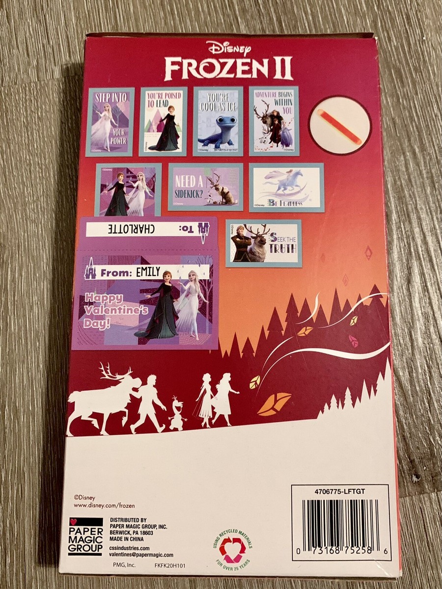 Disney Frozen Valentine Kit 16 Cards 16 Glow Sticks Frozen 2
