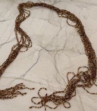 Vintage 10 Strand Seed bead beaded belt 59" length