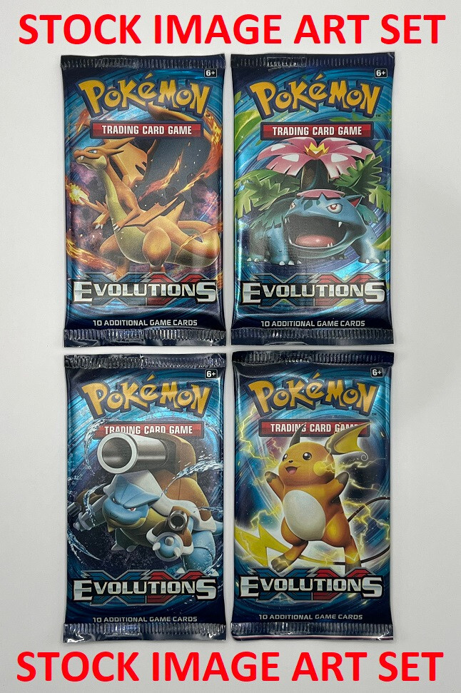 Pokemon XY Evolutions Unlimted Edition Booster Pack x4 Factory
