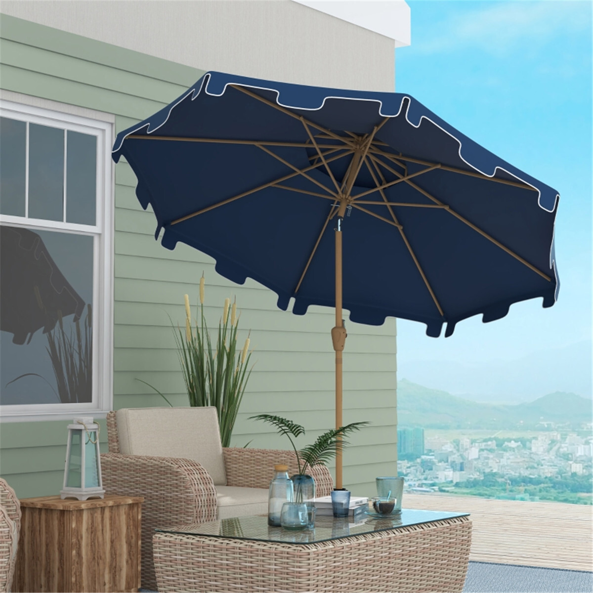Sun Beach Umbrella UV Block Portable Outdoor Shade Canopy Folding Beach Essential