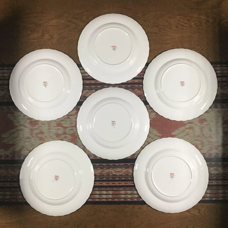 Spode Fleur de Lys Red Plate 23.5cm 6 Set - Image 4 of 4