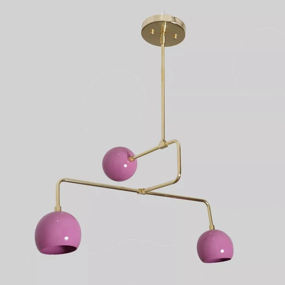 Lámpara de araña sputnik de latón claro Foto 4 de 4