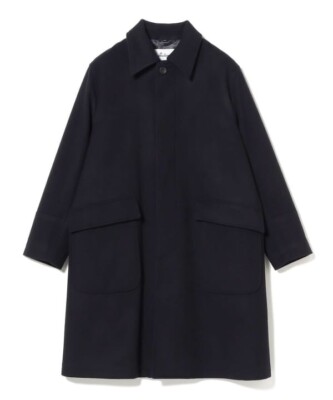 (ASK availability First) BEAMS Sealup / Wool Melton Balcollar Coat New