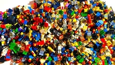 LEGO PARTS BULK LOT Minifigures Pieces (1 oz) 1/16 Pound lb Torsos Heads Weapon